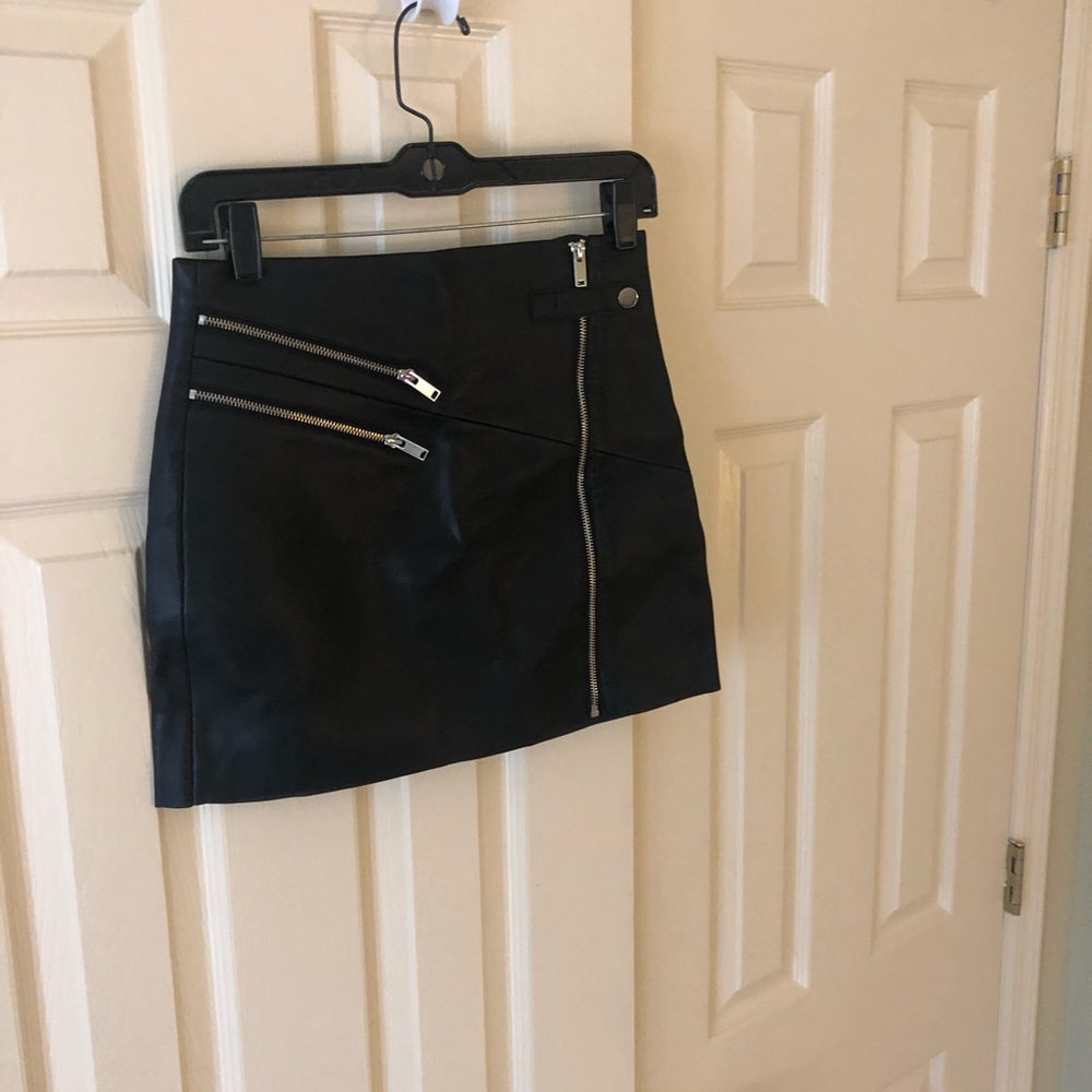 Zara faux leather mini skirt